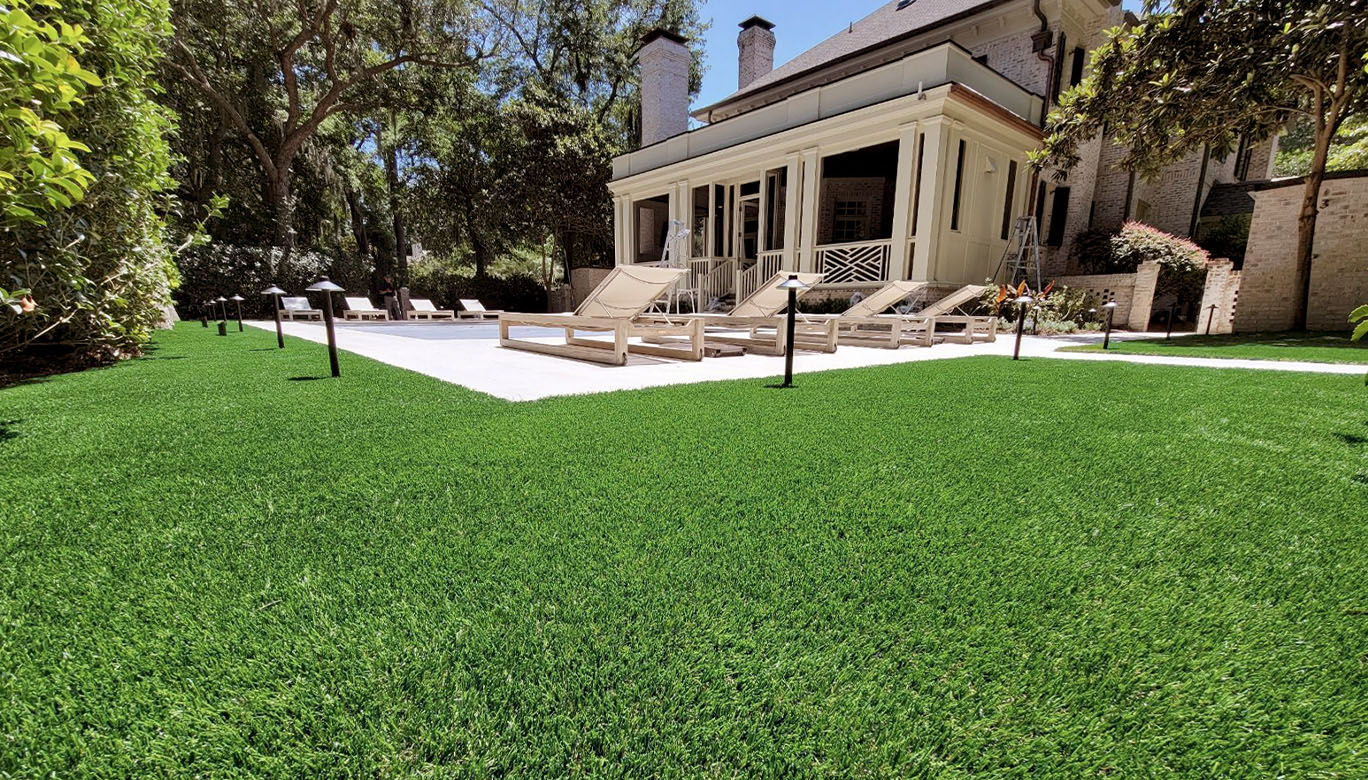 Artificial turf installation in The Woodlands TX