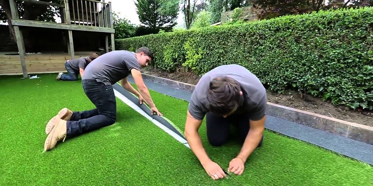 Professional artificial turf installation in Houston